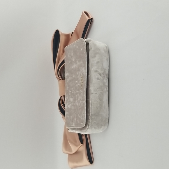 New Kate Spade Bowie Velvet Mini Top Handle Bag Pink Velvet Evening Purse - Picture 5 of 9